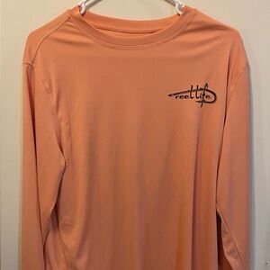 Reel Life Long Sleeve Tee, Peach